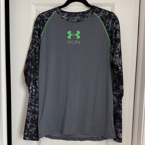 Under Armour Gray and Black Long Sleeve Shirt